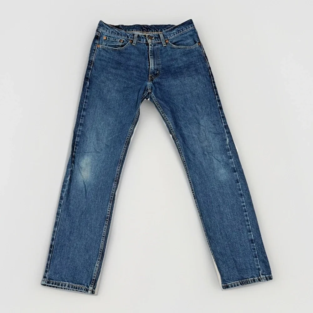 Levi's 505 Regular Fit Jeans Mens 33x32 Blue Straight Leg Denim Pants